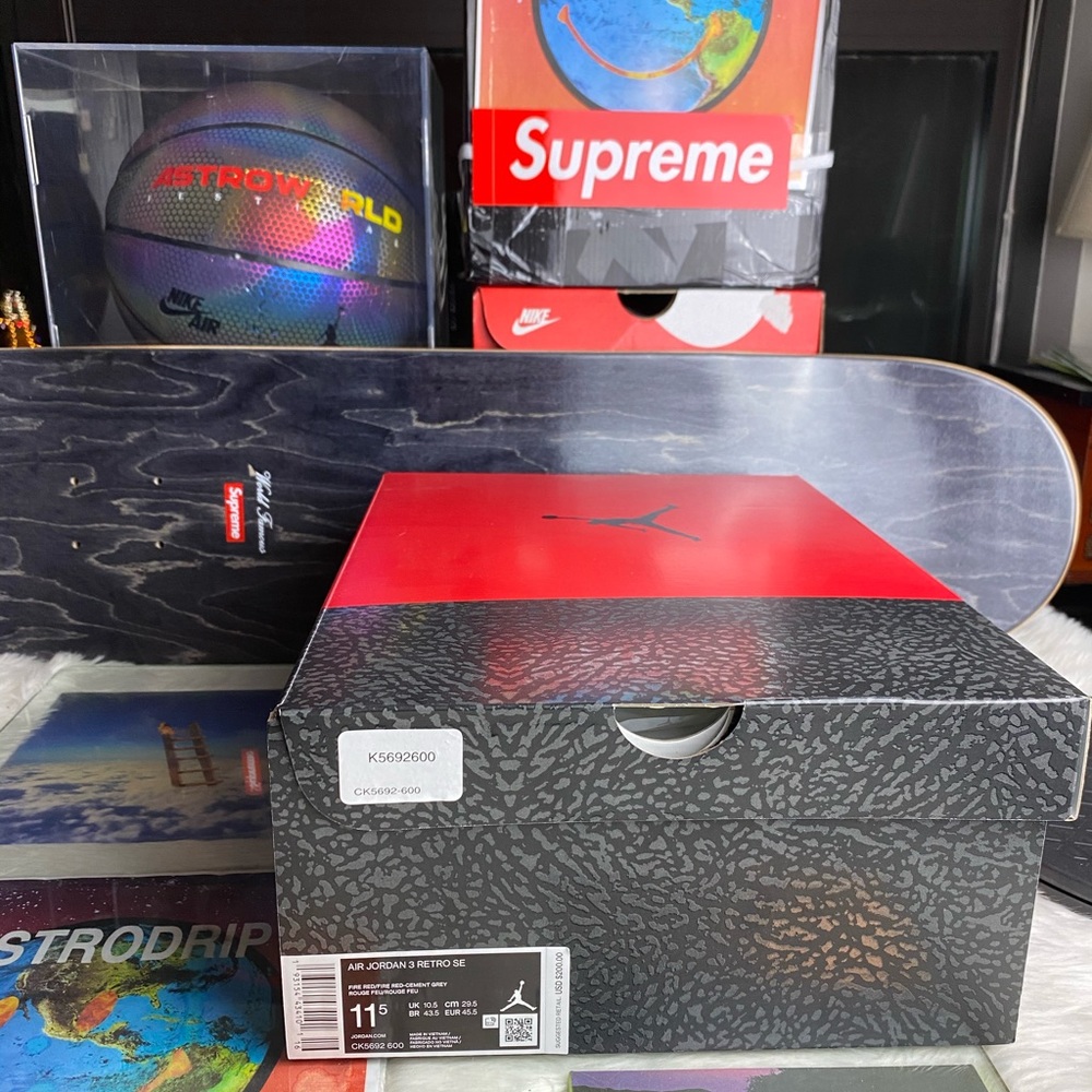 🆕 - Air Jordan 3 Retro SE Unite - Fire Red M 11.5 - Picture 8 of 8